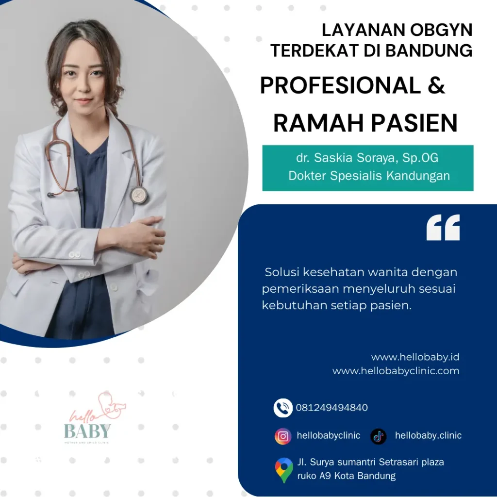 Klinik Dokter Kandungan Terdekat di Sukajadi Bandung yang Mudah Dijangkau - dr Saskia Soraya, SpOG