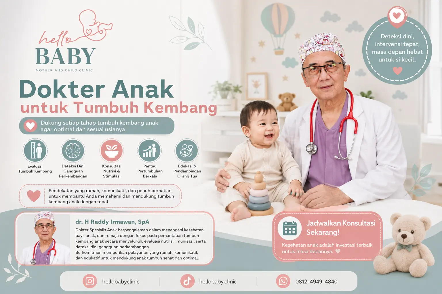 Dokter Anak untuk Tumbuh Kembang di Setrasari Bandung - Klinik Hello Baby
