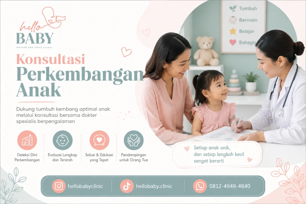 Konsultasi Perkembangan Anak Sukajadi Bandung - Klinik Hello Baby