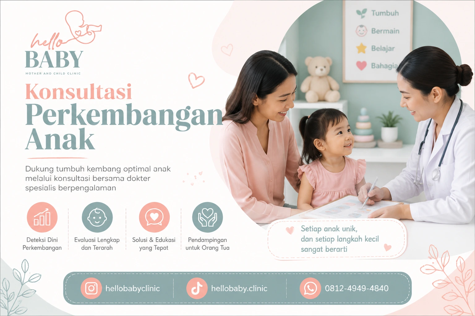 Konsultasi Perkembangan Anak Sukajadi Bandung - Klinik Hello Baby