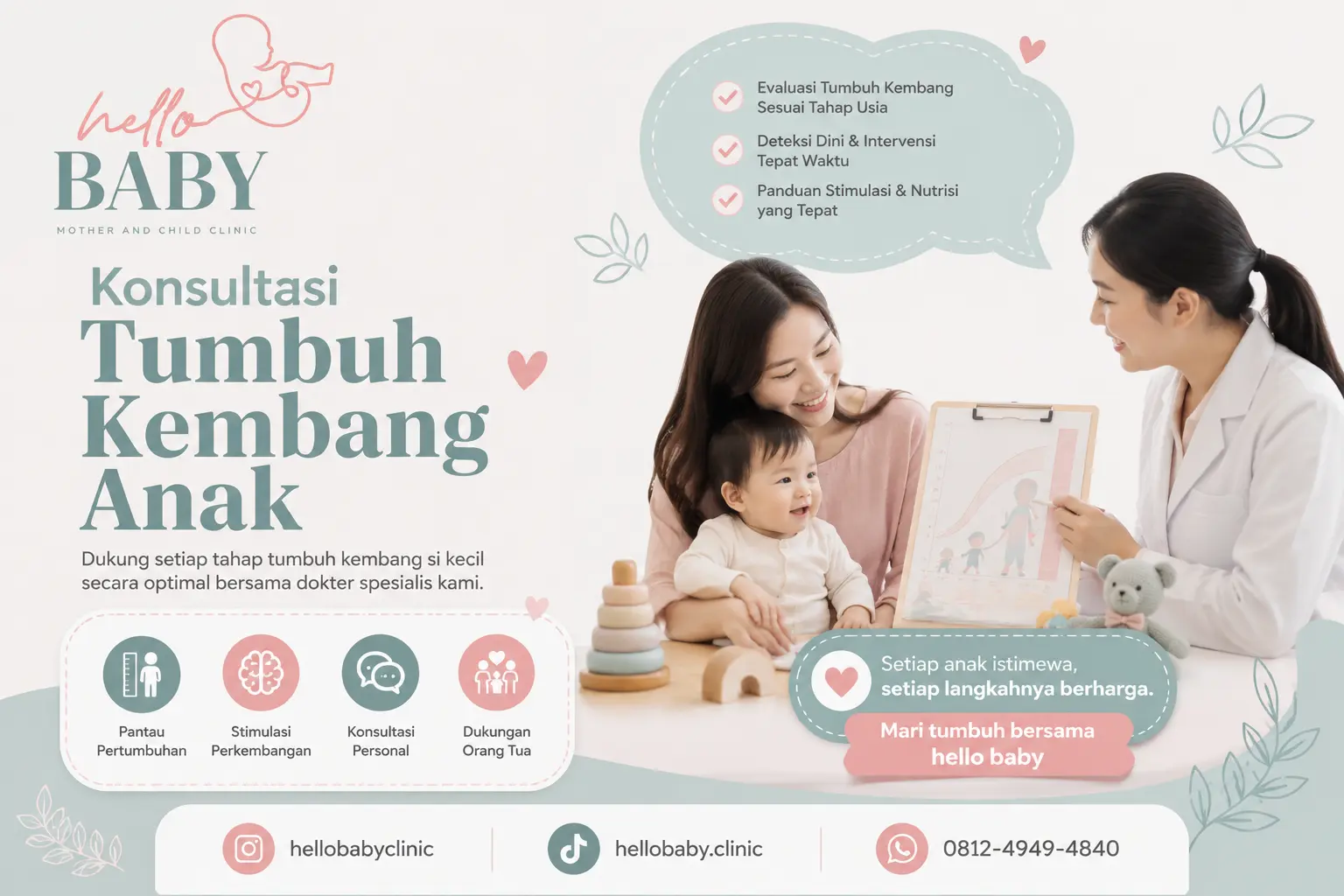 Konsultasi Tumbuh Kembang Anak - Klinik Hello Baby Bandung