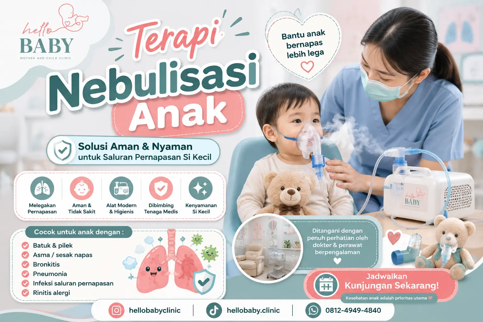 Terapi Nebulisasi Anak Setrasari Bandung - Klinik Hello Baby