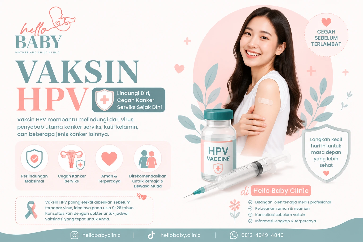 Vaksin HPV Sukajadi Bandung - Klinik Hello Baby