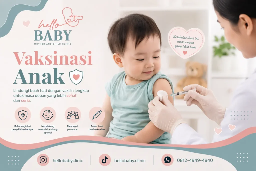 Vaksinasi Anak Sukajadi Bandung - Klinik Hello Baby